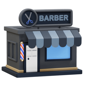 Barbershop Illustration icon 3d rendering png