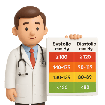 3D Doctor Holding Blood Pressure Chart for Health Awareness png