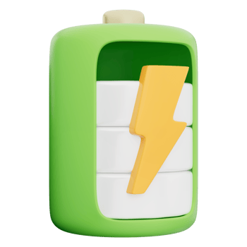 Green battery icon showing electric charge, clean energy, power storage, eco solution, portable device, voltage level, renewable supply, future tech, safe design, mobile system for sustainable life png
