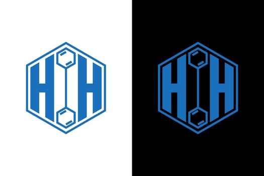 Modern Geometric Logo with Letter H vector