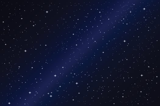 Night Sky with Shining Stars Background Illustration. vector