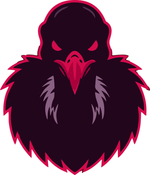 Shadow Vulture Mascot Logo Dark Bird Flat png