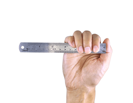 Close-Up of Hand with Ruler Concept of Accuracy in Design png