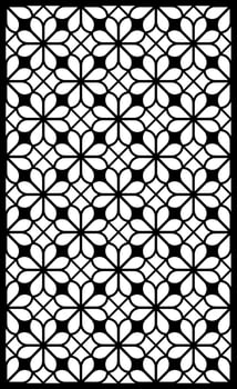 Intricate Geometric Floral Lattice Panel vector