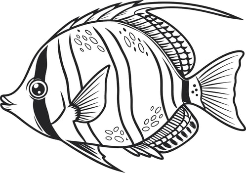 Beautiful Butterflyfish Illustration for Ocean and Marine Designs vector