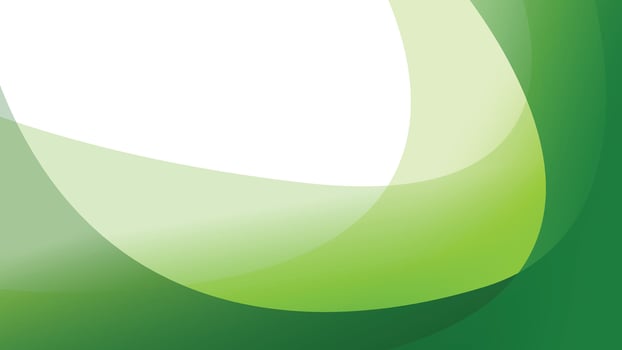 Abstract green curve gradient border on transparent background vector