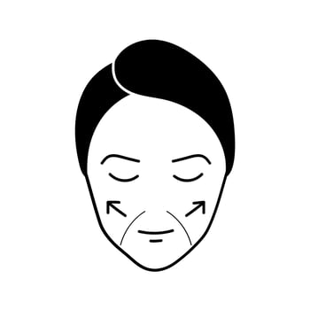 Women beauty face surgery cheeks augmentation vector