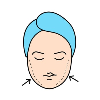 women beauty plastic surgery cheeks augmentation vector
