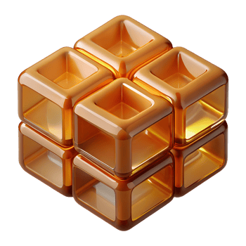 3D Rubik Cube, Puzzle Object for Education and Entertainment Branding png