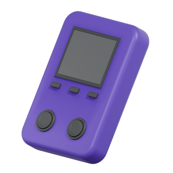 3D Render Isometric of Game Console Portable png