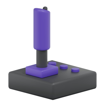 3D Render Isometric of Joystick Icon png