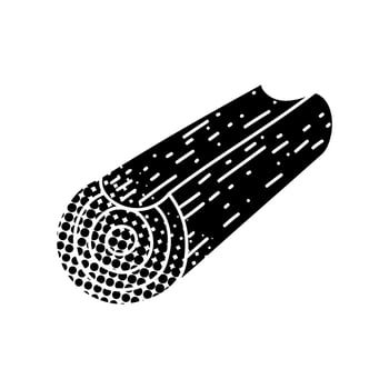Cabin wood log black hand drawn icon in halftone texture style vector