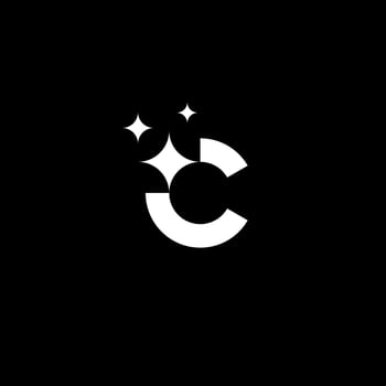 Letter C star or C shining or C cleaning logo concept vector