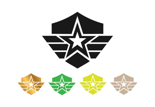Military logo design template symbol illustration vector