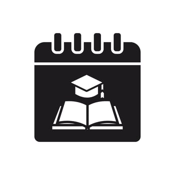 Graduation Day Calendar Icon for Education Planning vector