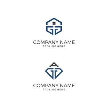 AGG or GGA logo concept for Real estate vector