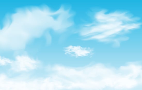 Blue sky with white clouds vector