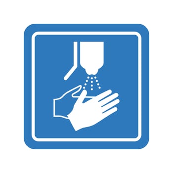Disinfect Your Hands Safety Sign vector