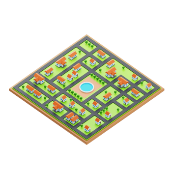 Isometric City plan. 3d illustration of City plan png