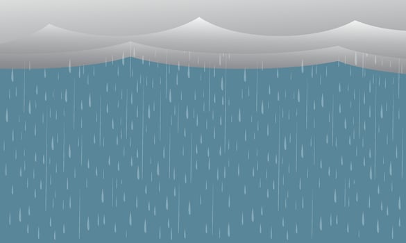 Rain and Storm Weather, Black sky weather, Natural disaster, design. vector