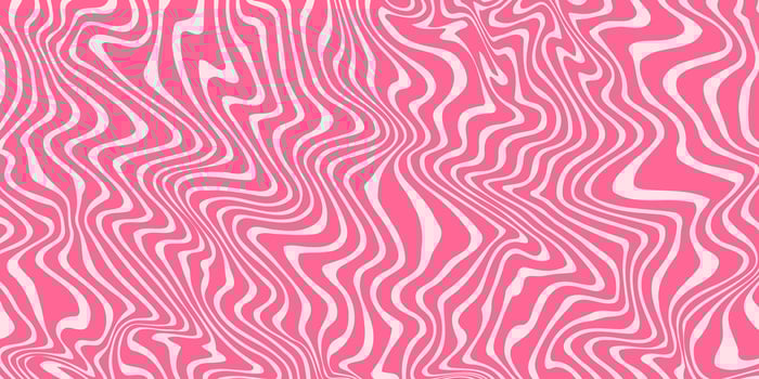 Retro groovy background. Pink wavy vintage psychedelic wallpaper. Trippy pattern, cover, poster in 60s or 70s style. Liquid hippie texture. vector