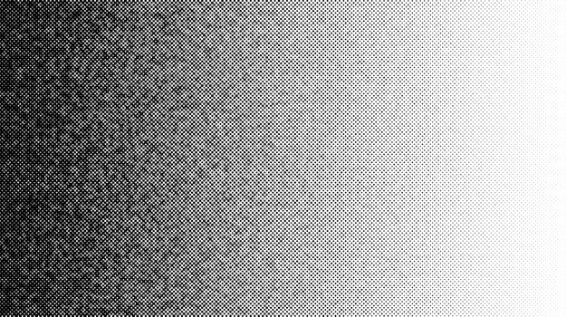 Halftone gradient. Faded stochastic dotwork texture. Random grunge noise background. Black dots, speckles or particles wallpaper. Halftone backdrop vector