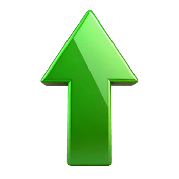 Green Upward Directional Arrow png