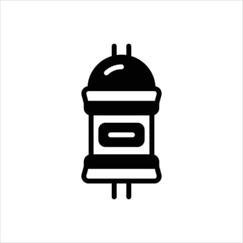 Solid icon mailbox vector