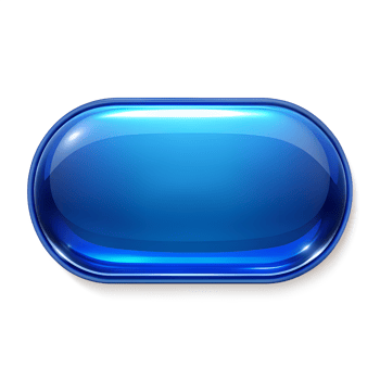 Large Glossy Elongated Blue Button png