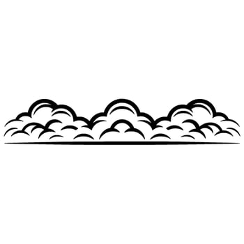 Stylized Cloudscape Border, Minimalist vector