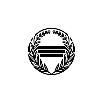 Minimalist Laurel Emblem, Classic vector