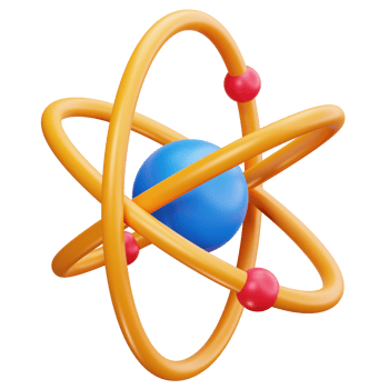 3D Icon Atomic Science Model png