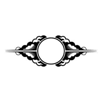Ornate Circular Emblem, Vintage , Elegant Border vector