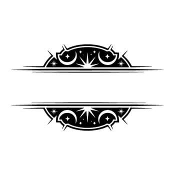 Celestial Border Vintage Decorative Element vector