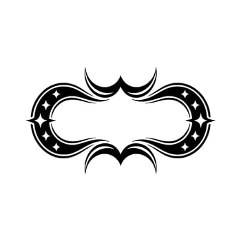 Tribal Flame Ornament, Elegant Border vector