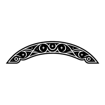 Intricate Tribal Arch, Stylized Black Ornamentation vector