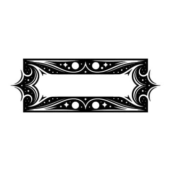 Ornate Celestial Border, Vintage Element, Frame vector