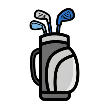 Golf bag graphic design png