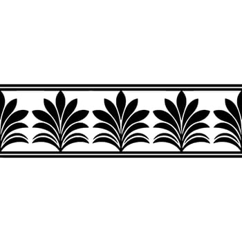 Stylized Laurel Wreath Border, Classical vector