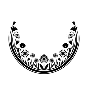 Delicate Floral Arch Minimalist Botanical vector