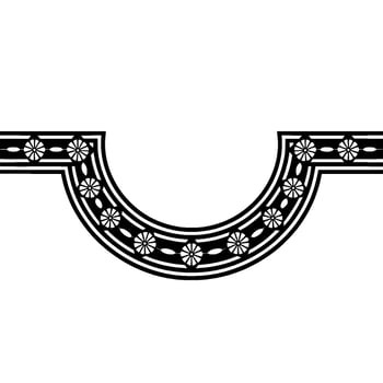 Elegant Deco Arch with Floral Ornamentation vector