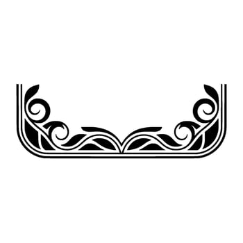 Elegant Vintage Ornament, Decorative Border Element, Art deco vector