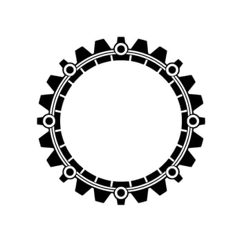 Circular Gear , Minimalist , Industrial Motif vector