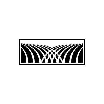 Geometric Field, Abstract Horizon, Minimalist Emblem vector