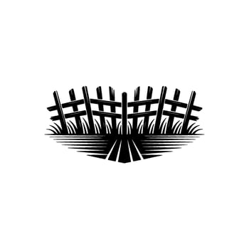 Serene Cemetery Silhouette, Reflecting Stillness vector