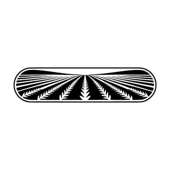Geometric Wheat Field Silhouette, Minimalist vector