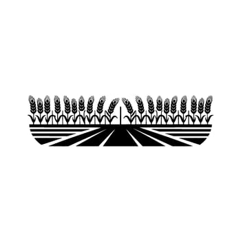 Minimalist Wheat Field Emblem Agricultural Heritage vector