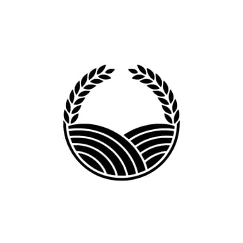 Rustic Harvest Emblem Agricultural Symbol of Abundance and Heritage vector
