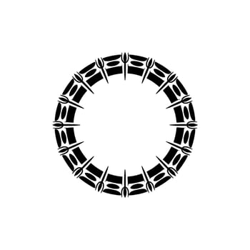 Geometric Tribal Circle, Minimalist , Circular Motif vector