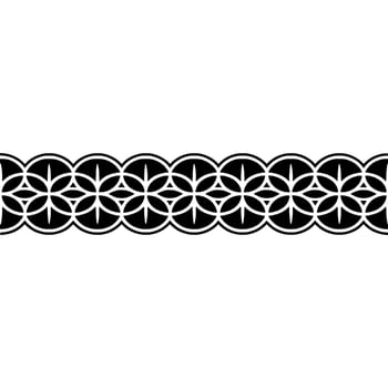 Geometric Flower Border, Minimalist , Circular Motif vector
